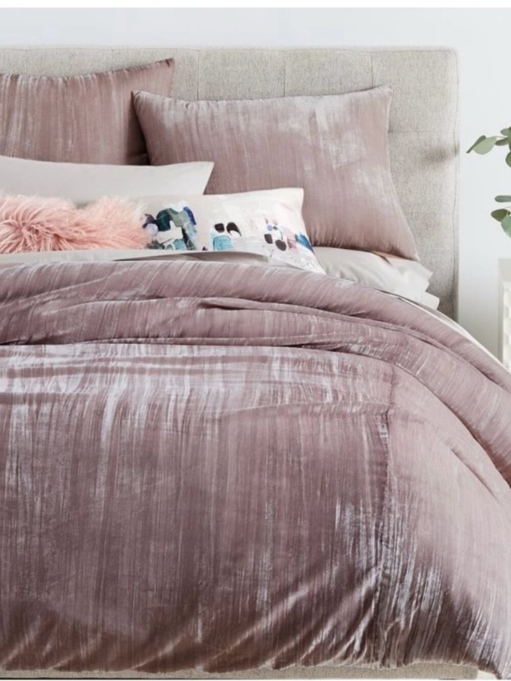 West Elm Dusty Rose Duvet Cover - King